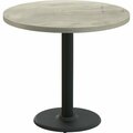 Special-T Table, Round, 42in Dia x 29in, Black Base/Aged Driftwood Top SCTCANT242BAD